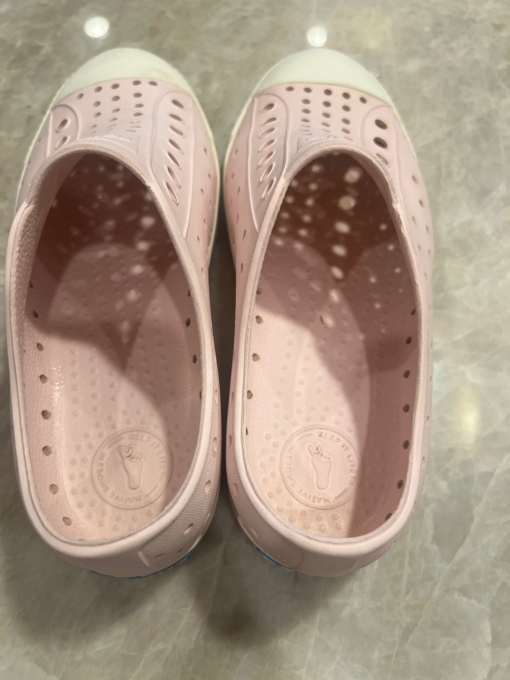 Native Slip-On Sneakers in Light Pink with White Soles - Picture 3 of 7